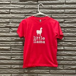 Little Llama Kids Graphic T Shirt Red Heather New With Tags
